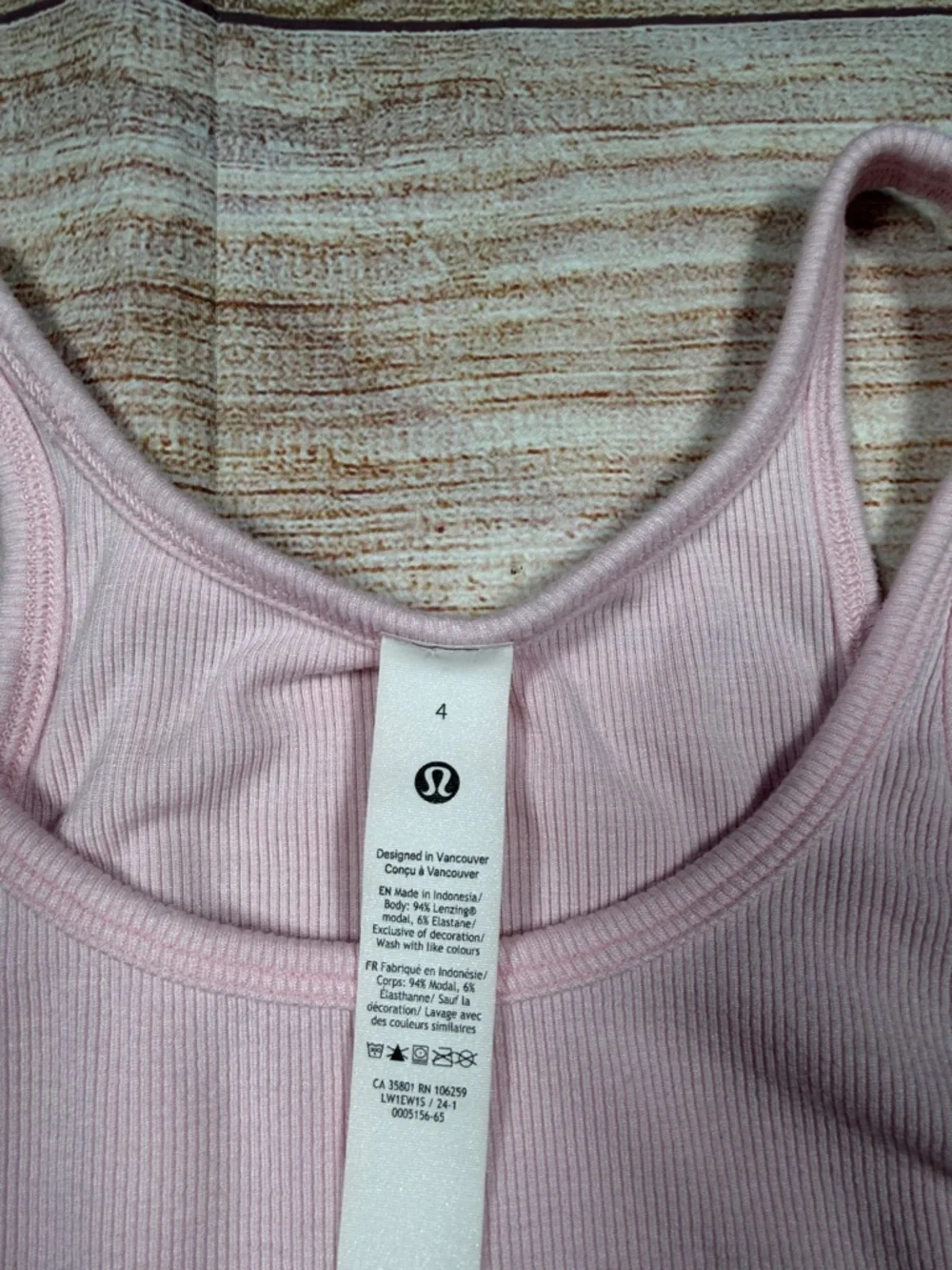 Lululemon Light Pink Ribbed Tank‎